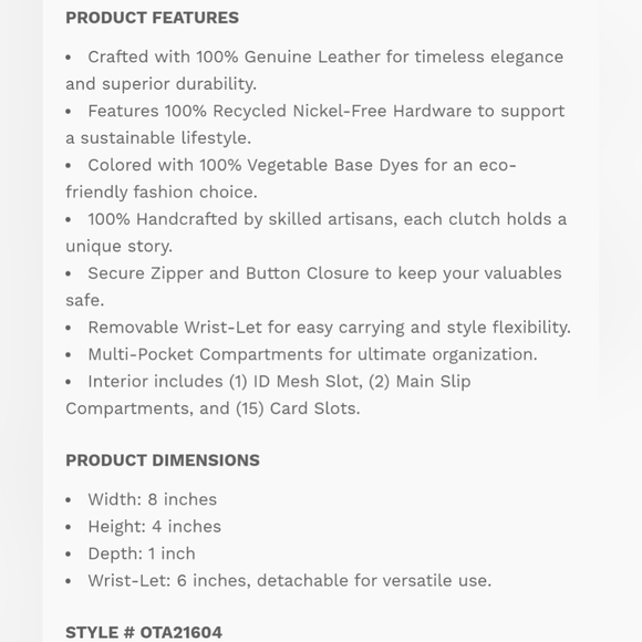 NWT Old Trend Genuine Leather "Snapper Clutch" in Orchid - Picture 11 of 12